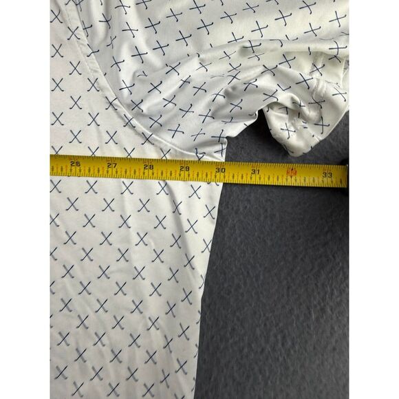 Maelreg Shirt Men's 4XL White Performance Polo Golf Clubs All‎ Over Print AOP - Picture 9 of 12